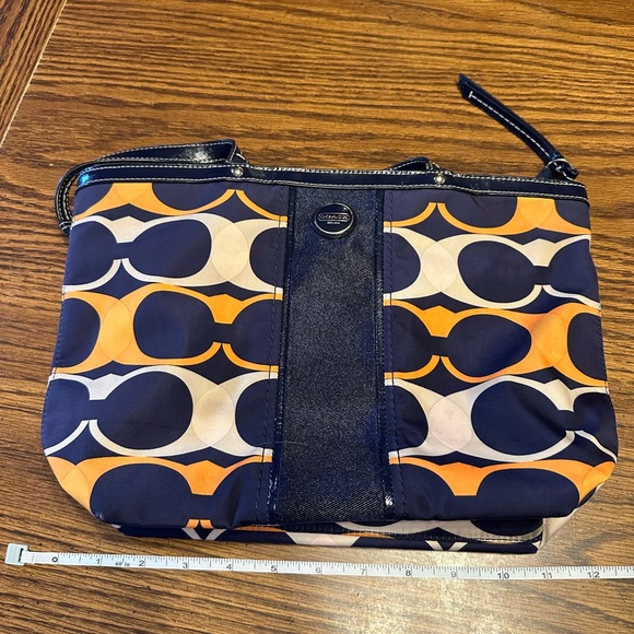 Authentic Coach Signature Stripe Tote, Gently Worn, Linear C Patterned Exterior - Picture 7 of 13